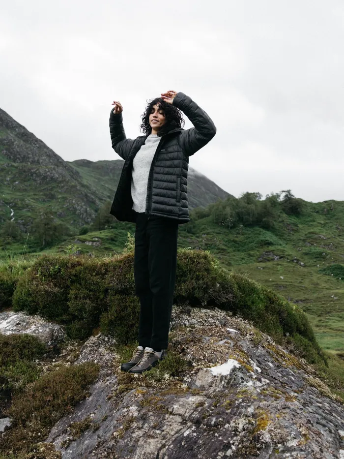 Finisterre Jackets and Coats Women Nimbus Hooded Jacket Black