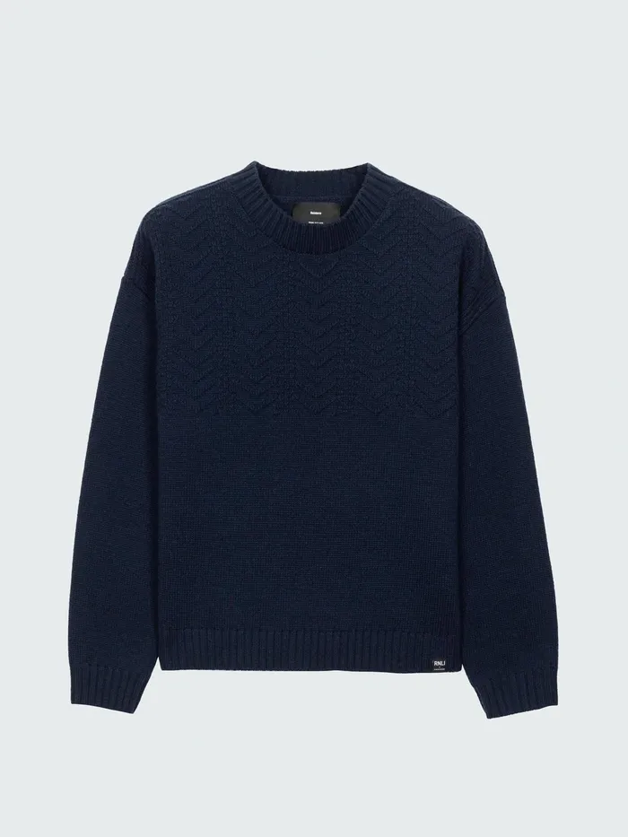 Finisterre Knitwear Women RNLI Polperro Sweater Navy