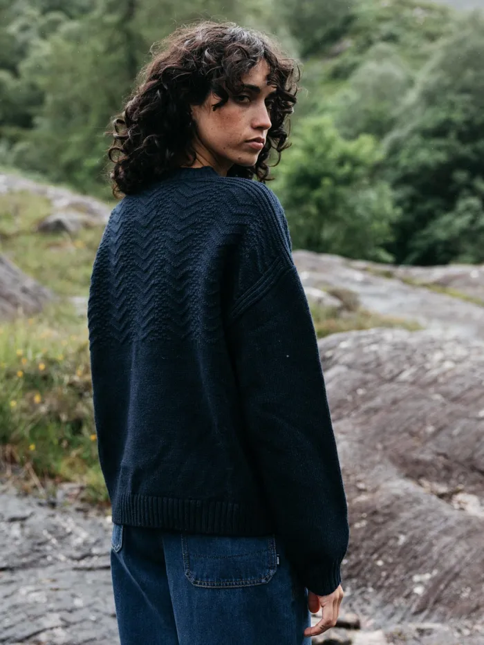 Finisterre Knitwear Women RNLI Polperro Sweater Navy