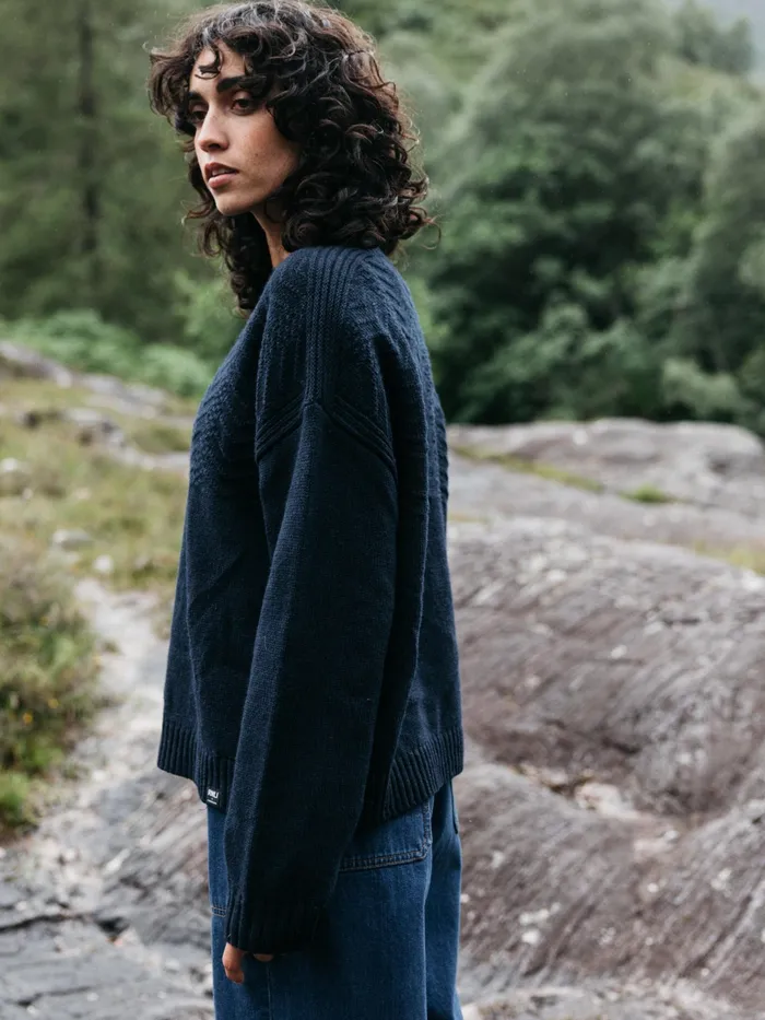 Finisterre Knitwear Women RNLI Polperro Sweater Navy
