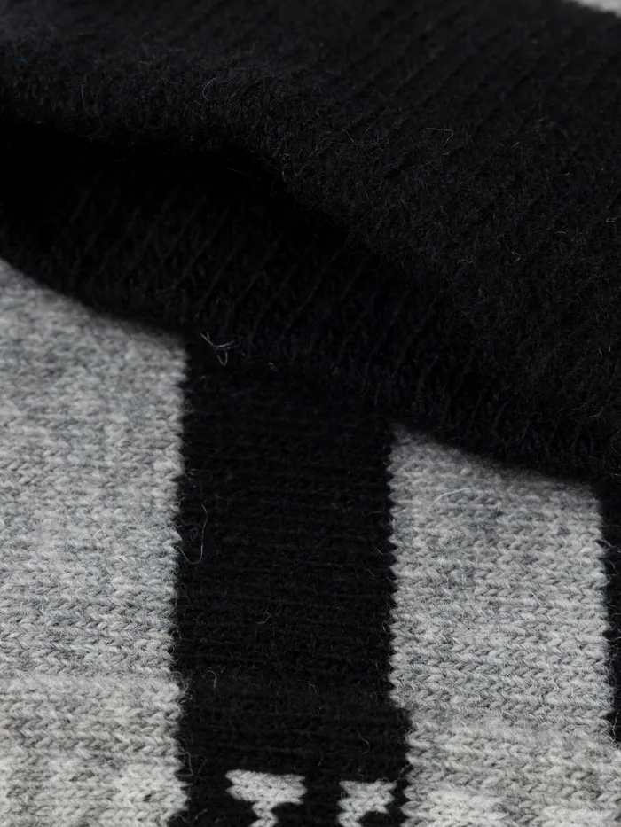 Finisterre Socks MenWomen Classic Wool Striped Sock Blackgrey