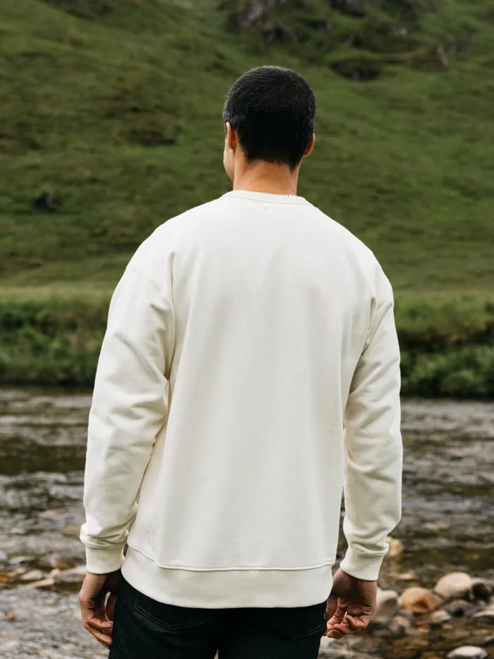 Finisterre Sweaters Men Serpentine Sweatshirt Ecru