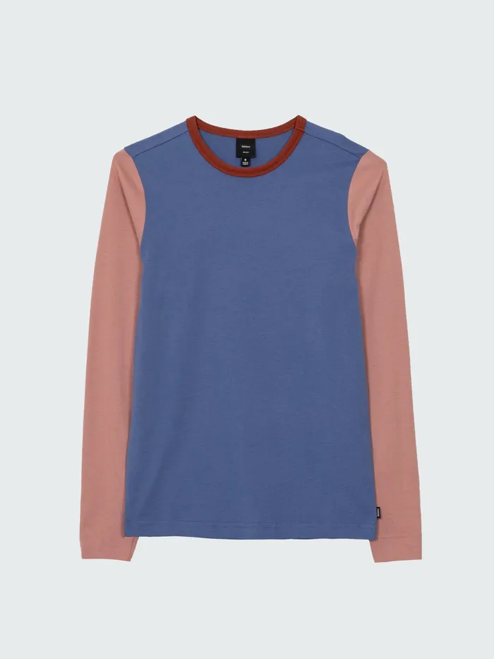Finisterre Tops and TShirts Women Eldon Long Sleeve TShirt Coastal Fjordpink Salt