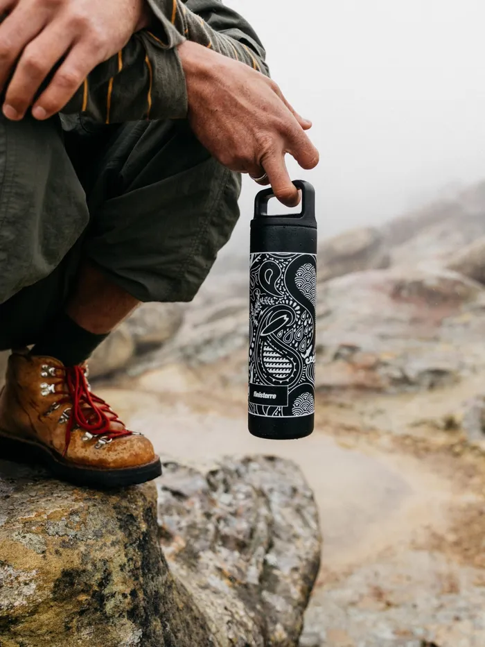 Finisterre Water Bottles MenWomen MiiR 20oz Wide Mouth Bottle Black Paisley