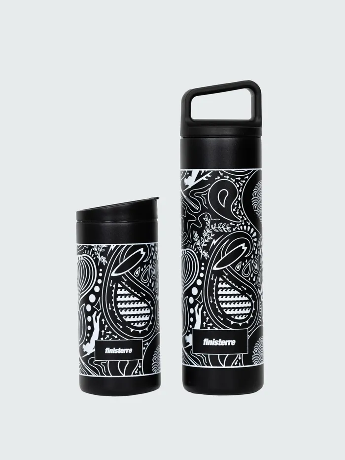 Finisterre Water Bottles MenWomen MiiR 20oz Wide Mouth Bottle Black Paisley