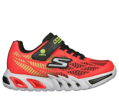 FlexGlow Elite 8211 Vorlo Red Black Kids SKECHERS Toddlers UK Sizes 49