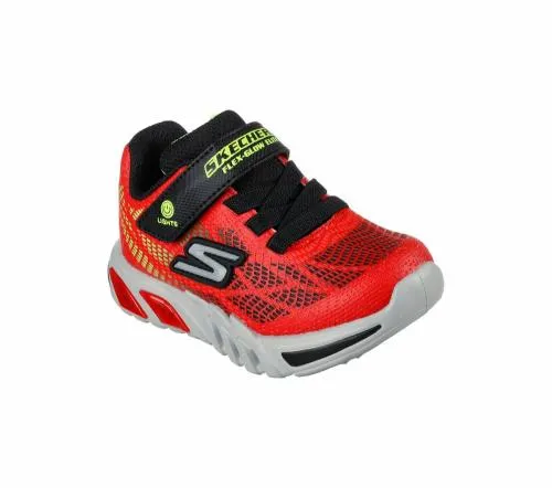 FlexGlow Elite 8211 Vorlo Red Black Kids SKECHERS Toddlers UK Sizes 49