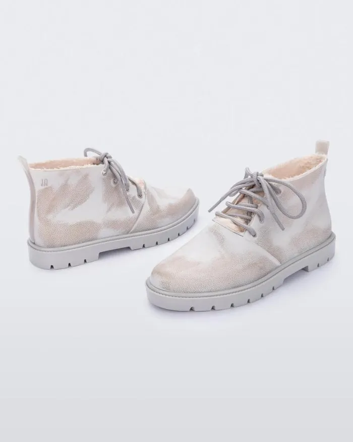 Fluffy Boot Grey White Women Melissa Boots