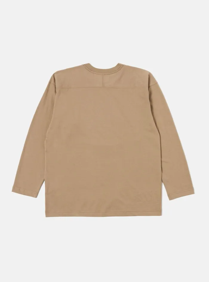 Football T Shirt In Sand Single Jersey UW31 Men Universal Works Tees