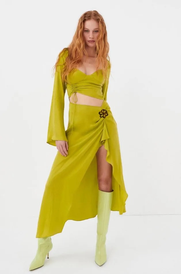 For Love and Lemons Dresses Allie Midi Dress Green 8211 Women