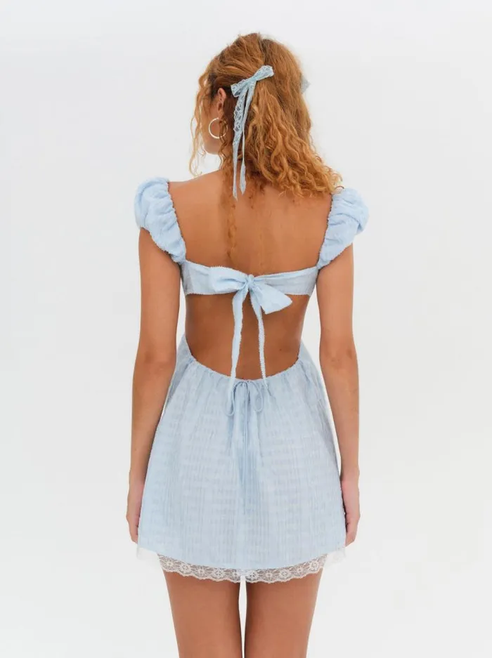 For Love and Lemons Dresses Catherine Mini Dress Blue 8211 Women For Love and Lemons Dresses Catherine Mini Dress Blue 8211 Women