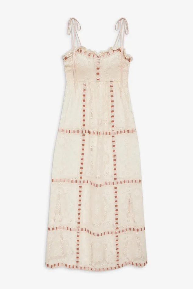 For Love and Lemons Dresses Charlotte Maxi Dress Beige 8211 Women