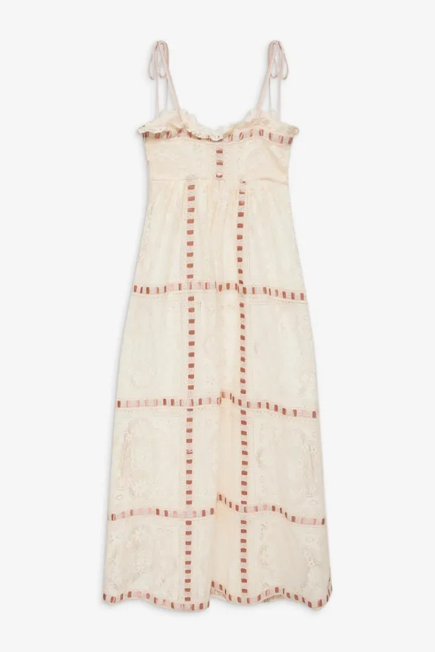 For Love and Lemons Dresses Charlotte Maxi Dress Beige 8211 Women