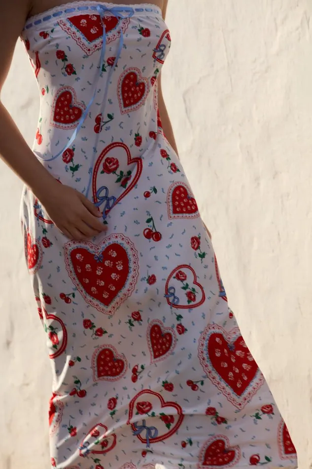 For Love and Lemons Dresses Daisy Mae Strapless Midi Dress White 8211 Women For Love and Lemons Dresses Daisy Mae Strapless Midi Dress White 8211 Women