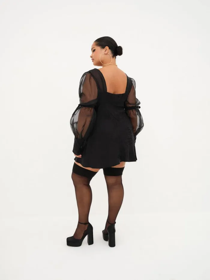 For Love and Lemons Dresses Gabrielle Puff Sleeve Mini Dress Black 8211 Women For Love and Lemons Dresses Gabrielle Puff Sleeve Mini Dress Black 8211 Women