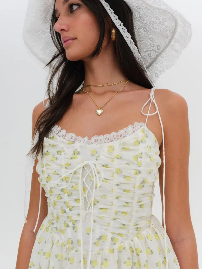 For Love and Lemons Dresses Kiela Mini Dress Yellow 8211 Women For Love and Lemons Dresses Kiela Mini Dress Yellow 8211 Women
