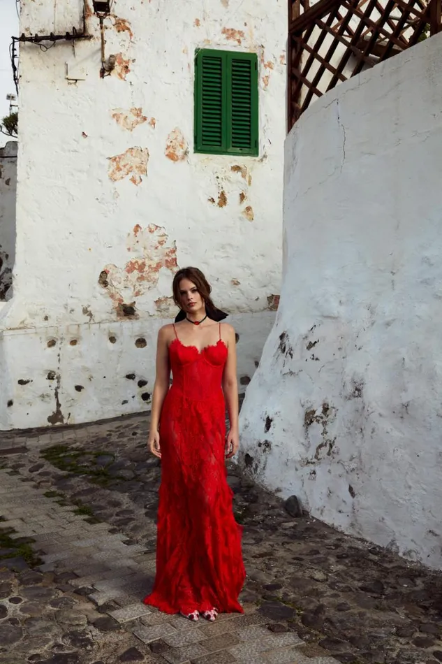 For Love and Lemons Dresses Shirley Lace Maxi Dress Red 8211 Women For Love and Lemons Dresses Shirley Lace Maxi Dress Red 8211 Women
