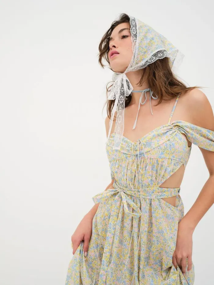 For Love and Lemons Dresses Sibylla Midi Dress Green 8211 Women