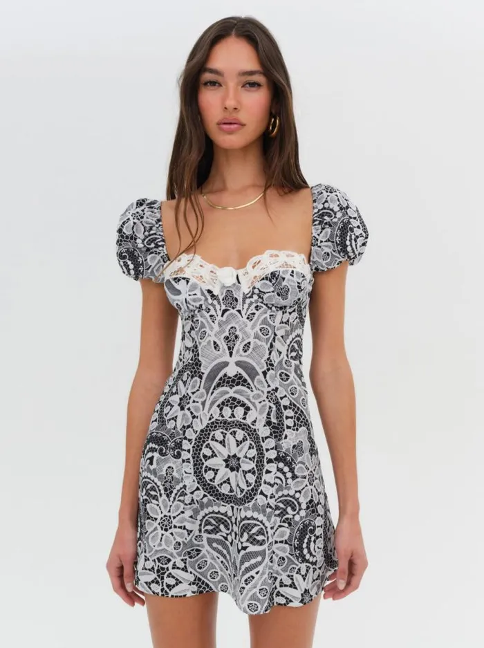 For Love and Lemons Dresses Taylor Mini Dress Black 8211 Women