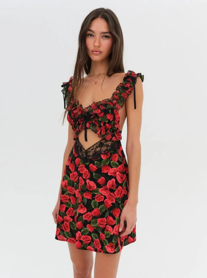 For Love and Lemons Dresses Varvera Mini Dress Red 8211 Women