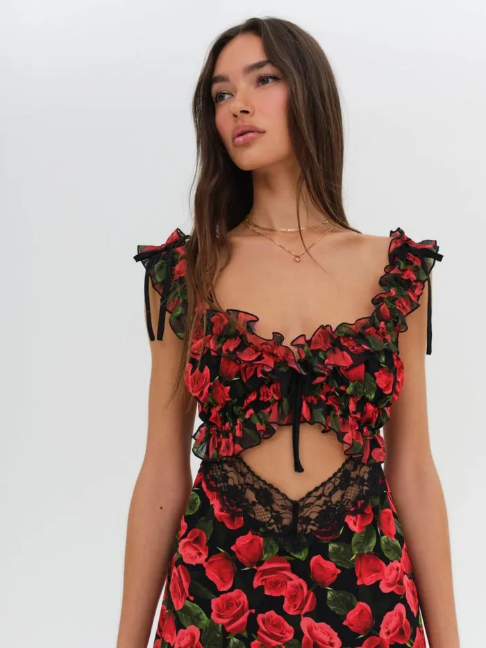 For Love and Lemons Dresses Varvera Mini Dress Red 8211 Women For Love and Lemons Dresses Varvera Mini Dress Red 8211 Women