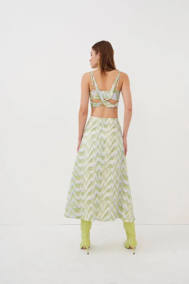 For Love and Lemons Dresses Yori Midi Dress Green 8211 Women For Love and Lemons Dresses Yori Midi Dress Green 8211 Women