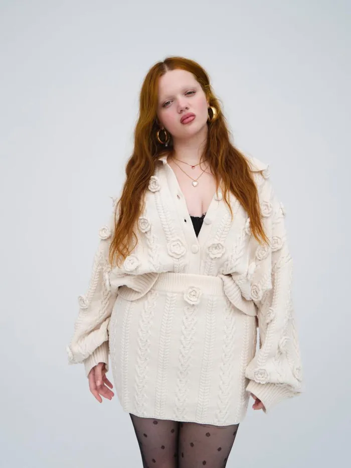For Love and Lemons Knitwear Martina Knit Mini Skirt Ivory 8211 Women For Love and Lemons Knitwear Martina Knit Mini Skirt Ivory 8211 Women