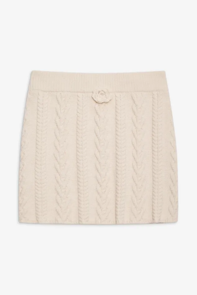 For Love and Lemons Knitwear Martina Knit Mini Skirt Ivory 8211 Women For Love and Lemons Knitwear Martina Knit Mini Skirt Ivory 8211 Women