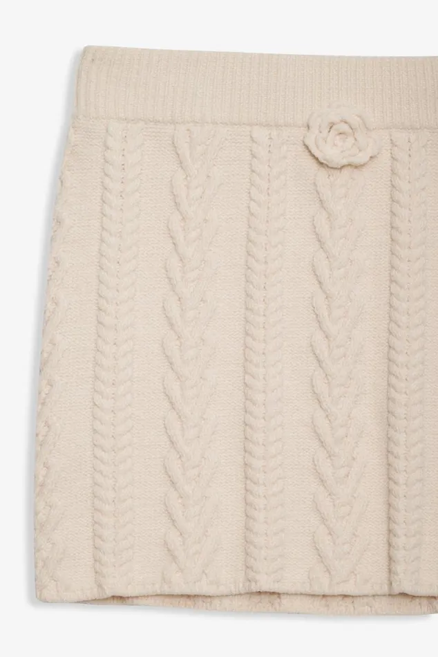 For Love and Lemons Knitwear Martina Knit Mini Skirt Ivory 8211 Women For Love and Lemons Knitwear Martina Knit Mini Skirt Ivory 8211 Women