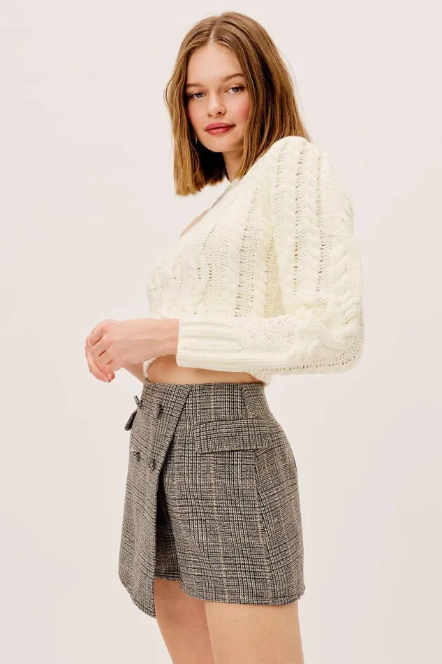 For Love and Lemons Knitwear Quinn One Shoulder Sweater Ivory 8211 Women For Love and Lemons Knitwear Quinn One Shoulder Sweater Ivory 8211 Women