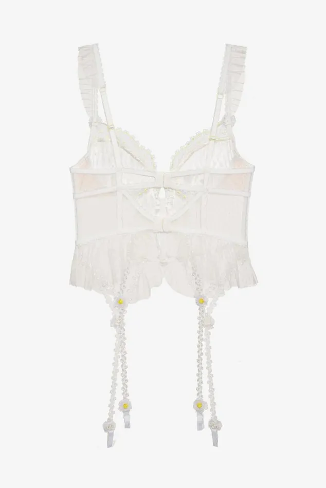 For Love and Lemons Lingerie 3D Daisy Bustier White 8211 Women For Love and Lemons Lingerie 3D Daisy Bustier White 8211 Women
