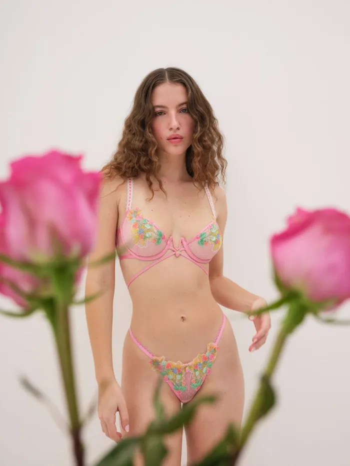For Love and Lemons Lingerie Berry Patch Underwire Bra Pink 8211 Women For Love and Lemons Lingerie Berry Patch Underwire Bra Pink 8211 Women