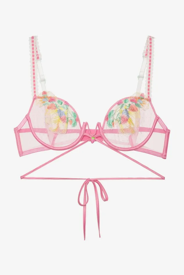 For Love and Lemons Lingerie Berry Patch Underwire Bra Pink 8211 Women For Love and Lemons Lingerie Berry Patch Underwire Bra Pink 8211 Women
