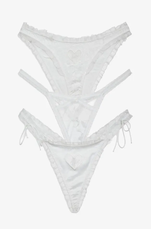 For Love and Lemons Lingerie Bridal Thong Panty Set White 8211 Women
