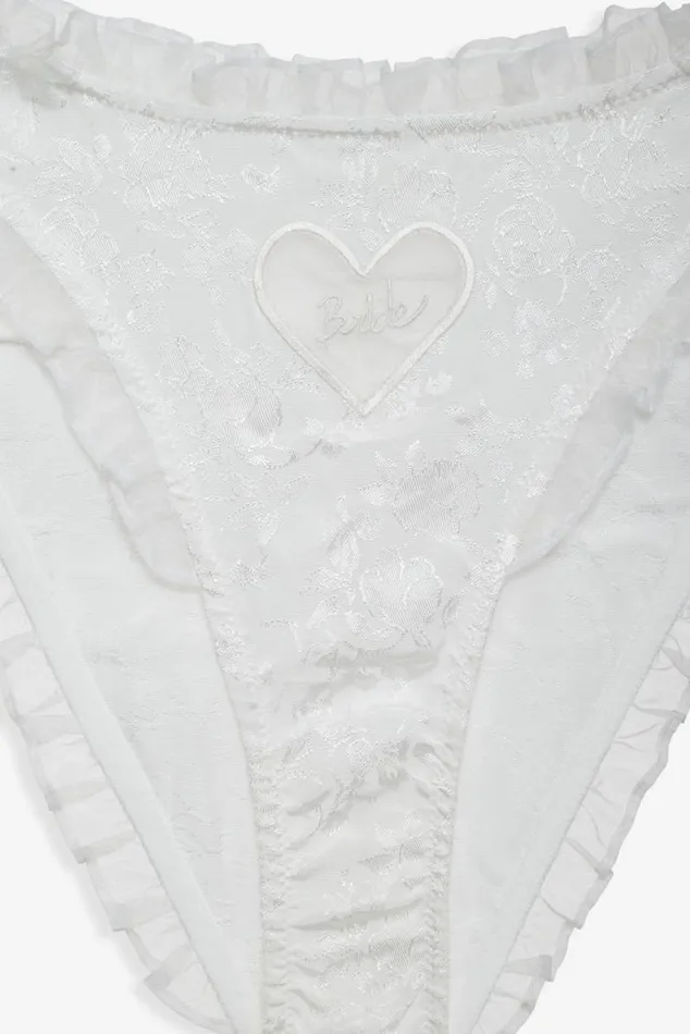 For Love and Lemons Lingerie Bridal Thong Panty Set White 8211 Women