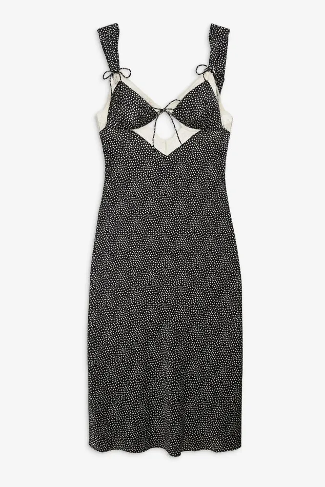 For Love and Lemons Lingerie Evangeline Midi Slip Dress Black 8211 Women
