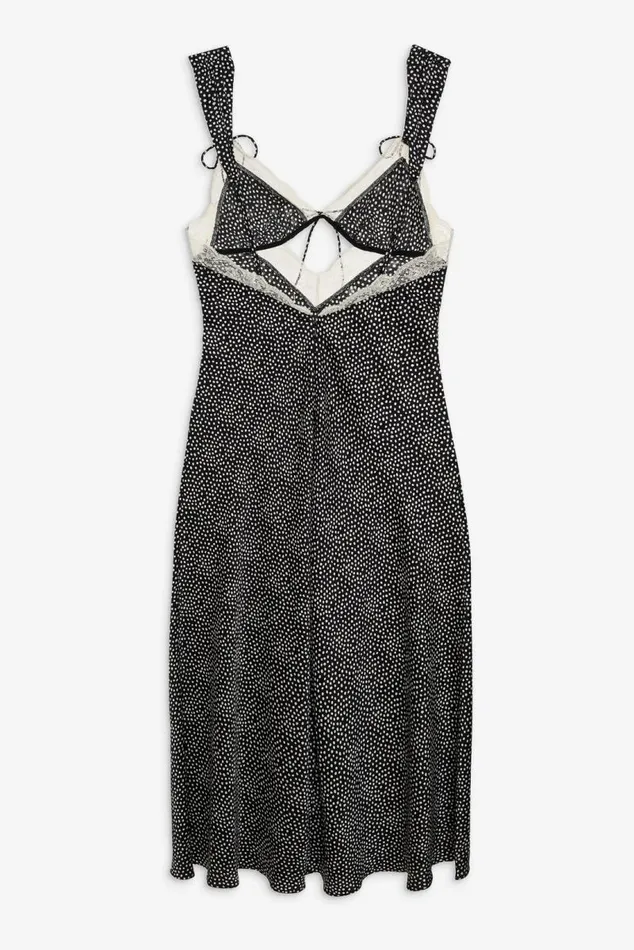 For Love and Lemons Lingerie Evangeline Midi Slip Dress Black 8211 Women