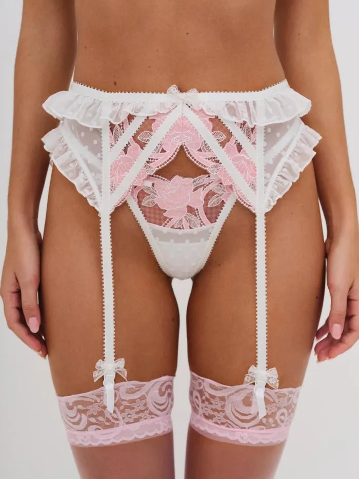 For Love and Lemons Lingerie Tawny Garter Belt White 8211 Women