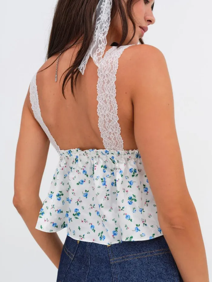 For Love and Lemons Tops Mary Rose Top Blue 8211 Women For Love and Lemons Tops Mary Rose Top Blue 8211 Women