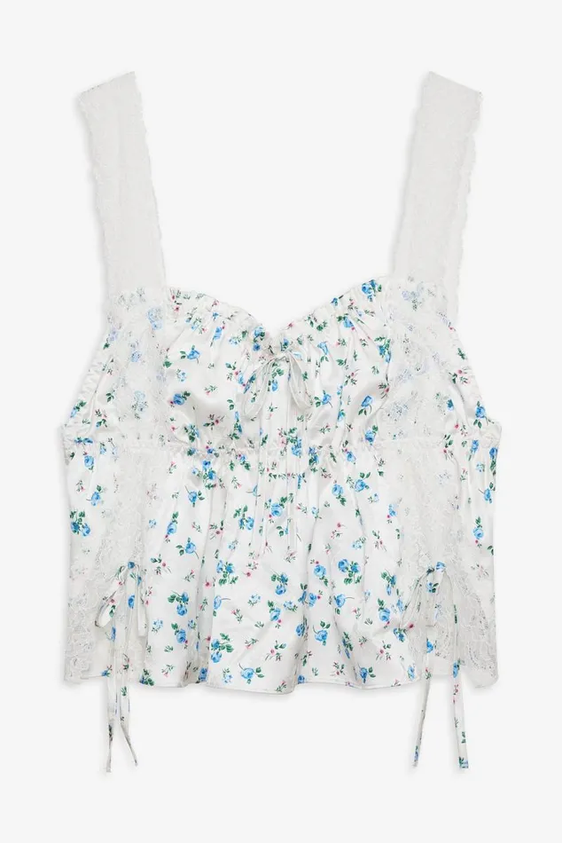 For Love and Lemons Tops Mary Rose Top Blue 8211 Women For Love and Lemons Tops Mary Rose Top Blue 8211 Women