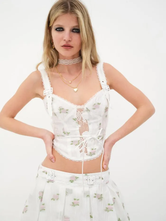 For Love and Lemons Tops Tasha Top White 8211 Women For Love and Lemons Tops Tasha Top White 8211 Women