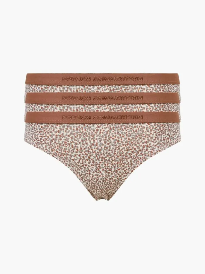 French Connection 3 Pack Connection Thongs Cadie Printcadie Printcadie Prnit Women Underwear and Socks