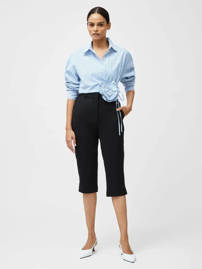 French Connection Carson Capri Trousers Black Women Trousers
