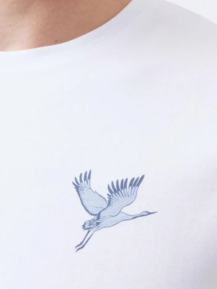 French Connection Cormorant Organic Graphic TShirt White Men TShirts and Polo Shirts