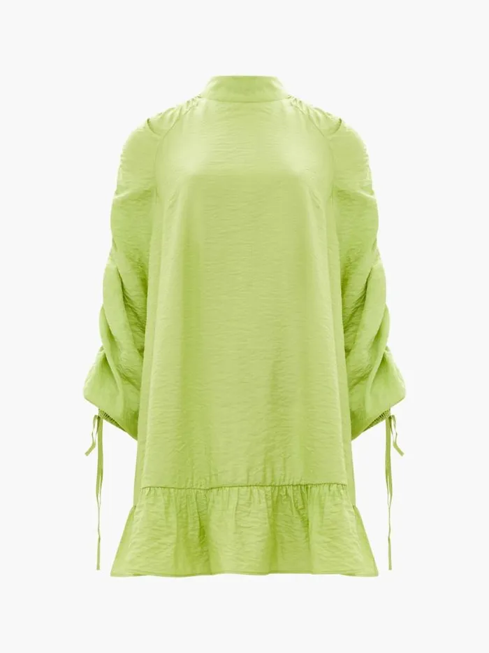 French Connection Faron Drape Dress Wasabi Women Dresses