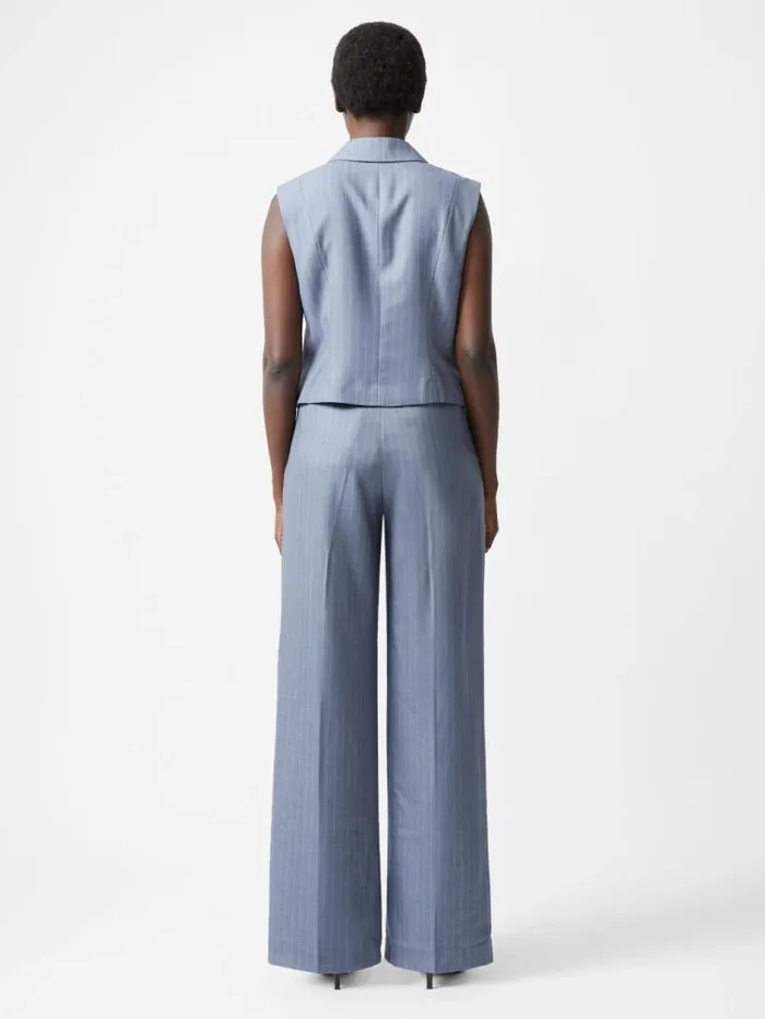French Connection Fiorella Pinstripe Waistcoat Grey Women Coats and Jackets