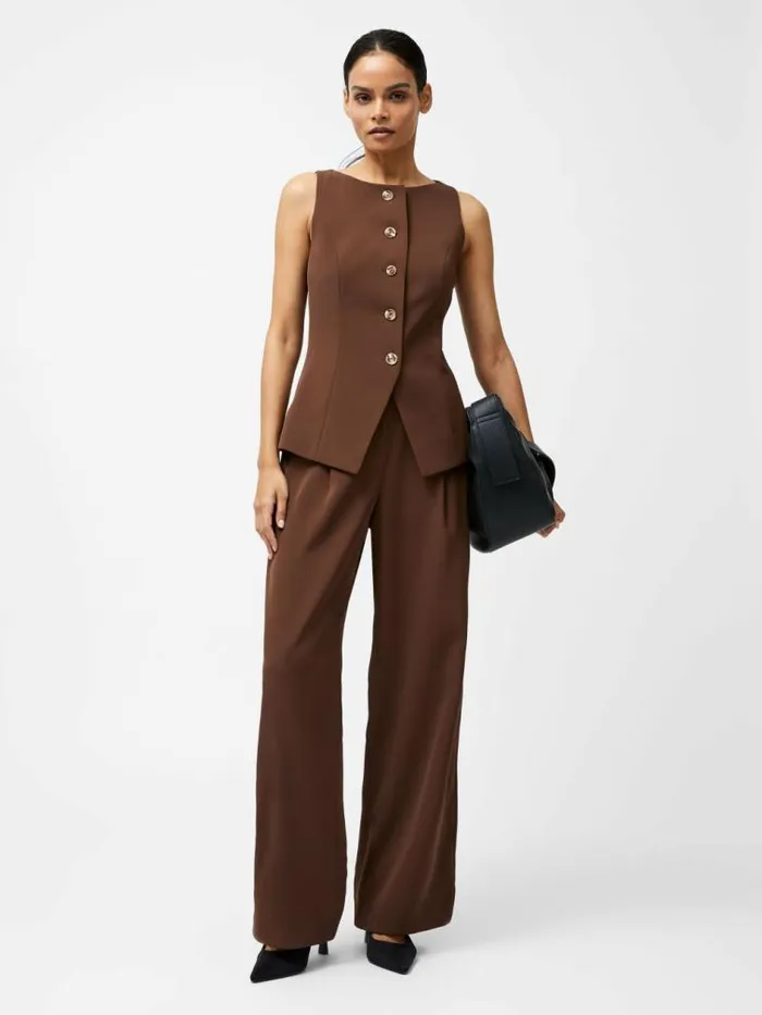 French Connection Harrie Tailored Trousers Chocolate Women Trousers