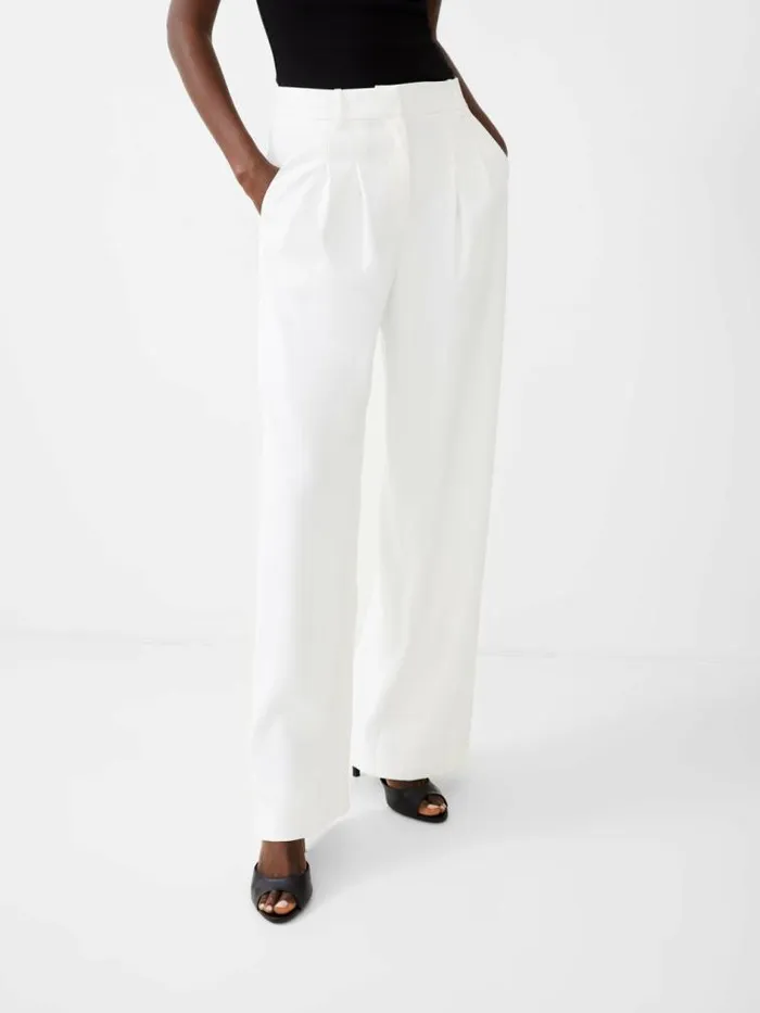 French Connection Harrie Tailored Trousers Porcelain Cream Women Trousers