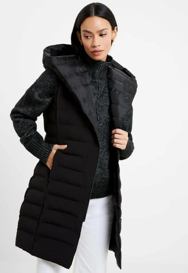 French Connection Iolini Puffer Midi Gilet Blackblack Women Coats and Jackets French Connection Iolini Puffer Midi Gilet Blackblack Women Coats and Jackets