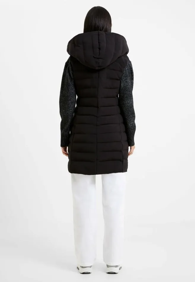 French Connection Iolini Puffer Midi Gilet Blackblack Women Coats and Jackets